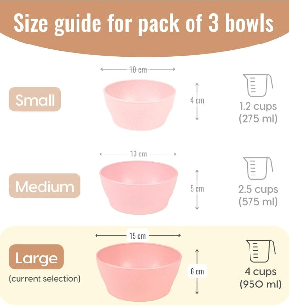 Ivalo Bowl | 1000ml | Set of 3 | Chroma Pink
